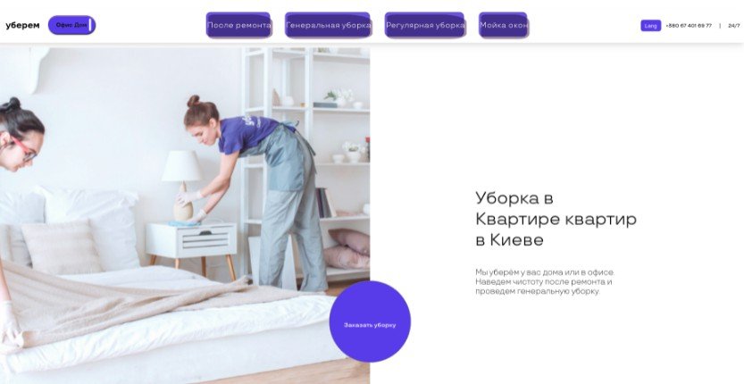 Fully Responsive cleaning company website build using react