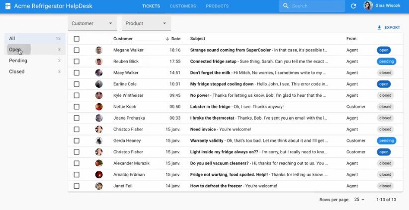 Generate fake data for a help desk application