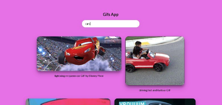 Gifs App created with react