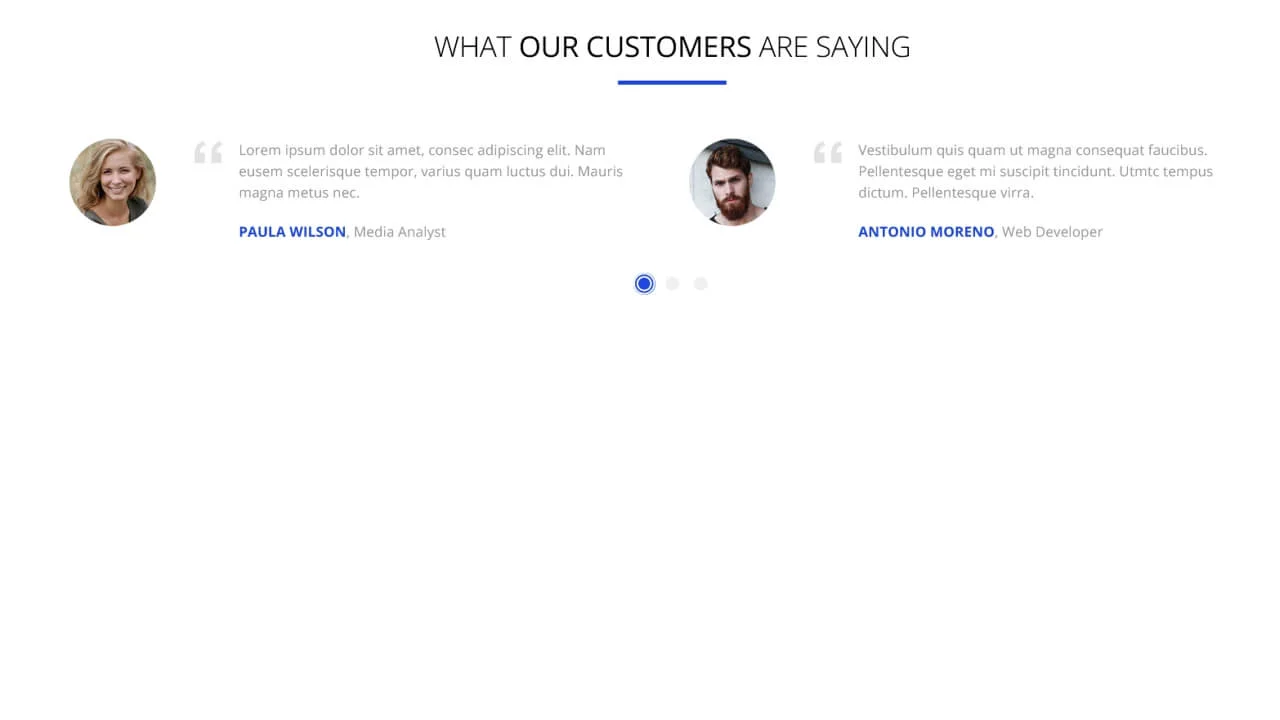 Bootstrap Testimonial Carousel