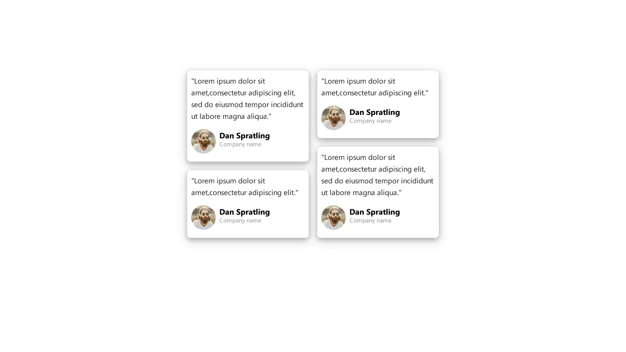 Bootstrap 4 Testimonial List Template