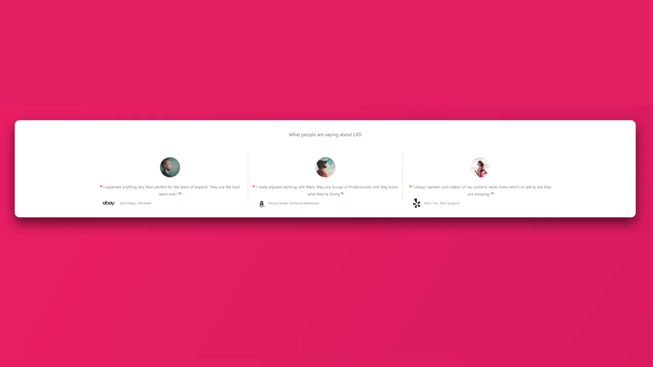 Bootstrap 4 Testimonial Box