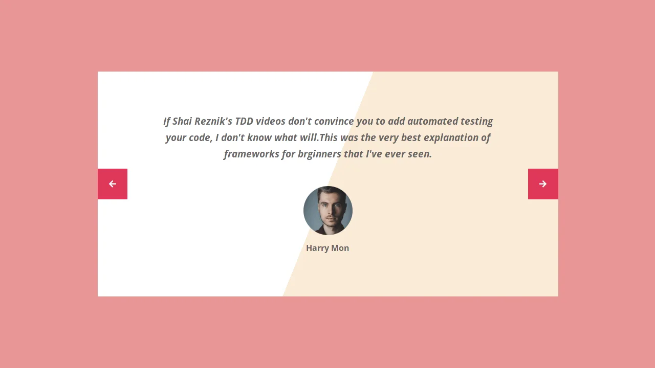 Bootstrap 4 Testimonials Carousel/Slider