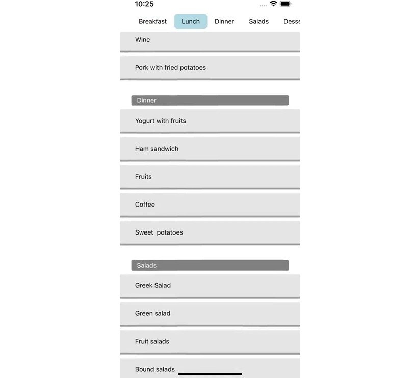 React Native Synced Horizontal and Vertical List