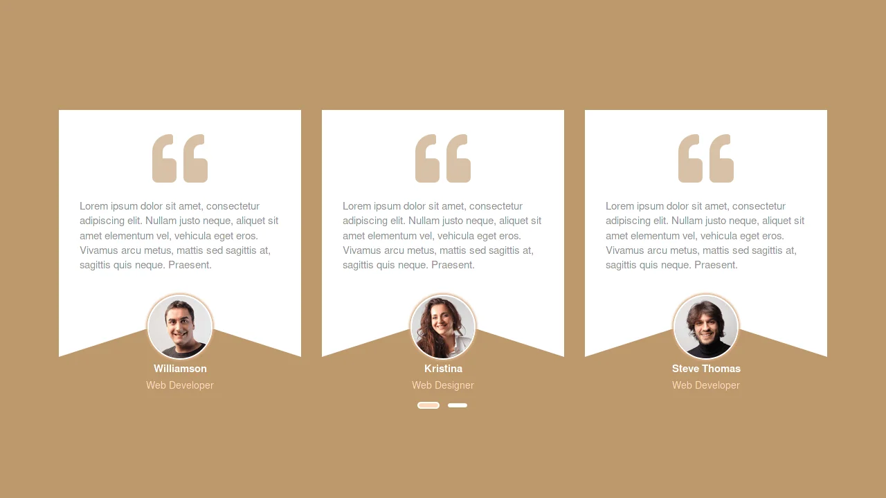 Bootstrap Testimonial Style 62