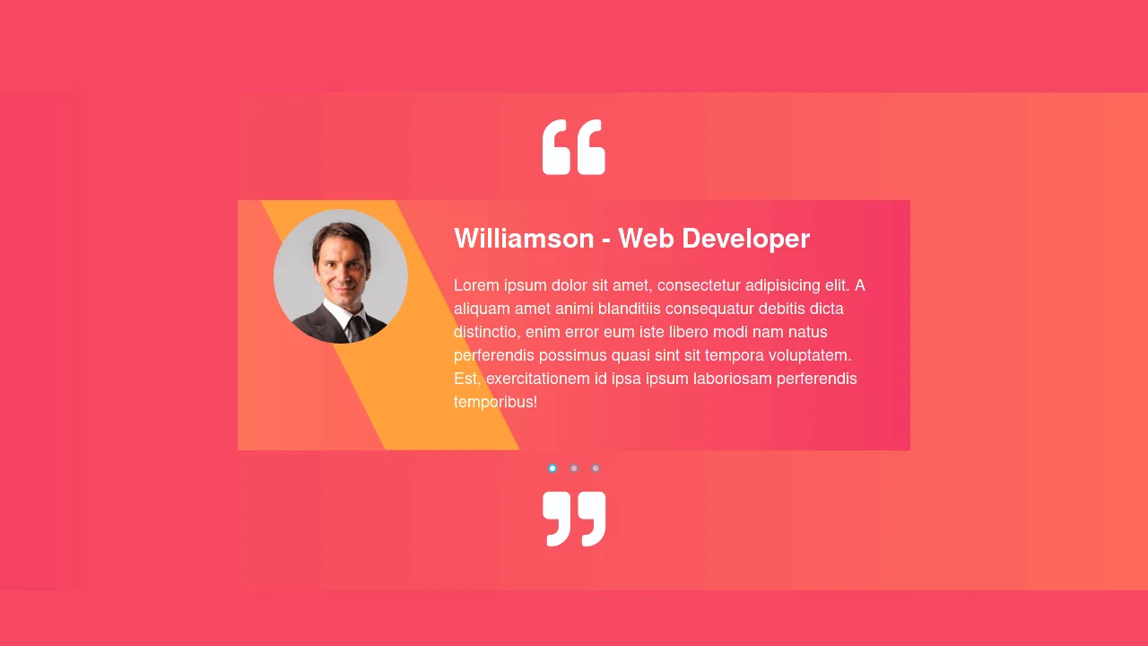 Bootstrap Testimonial Style 42