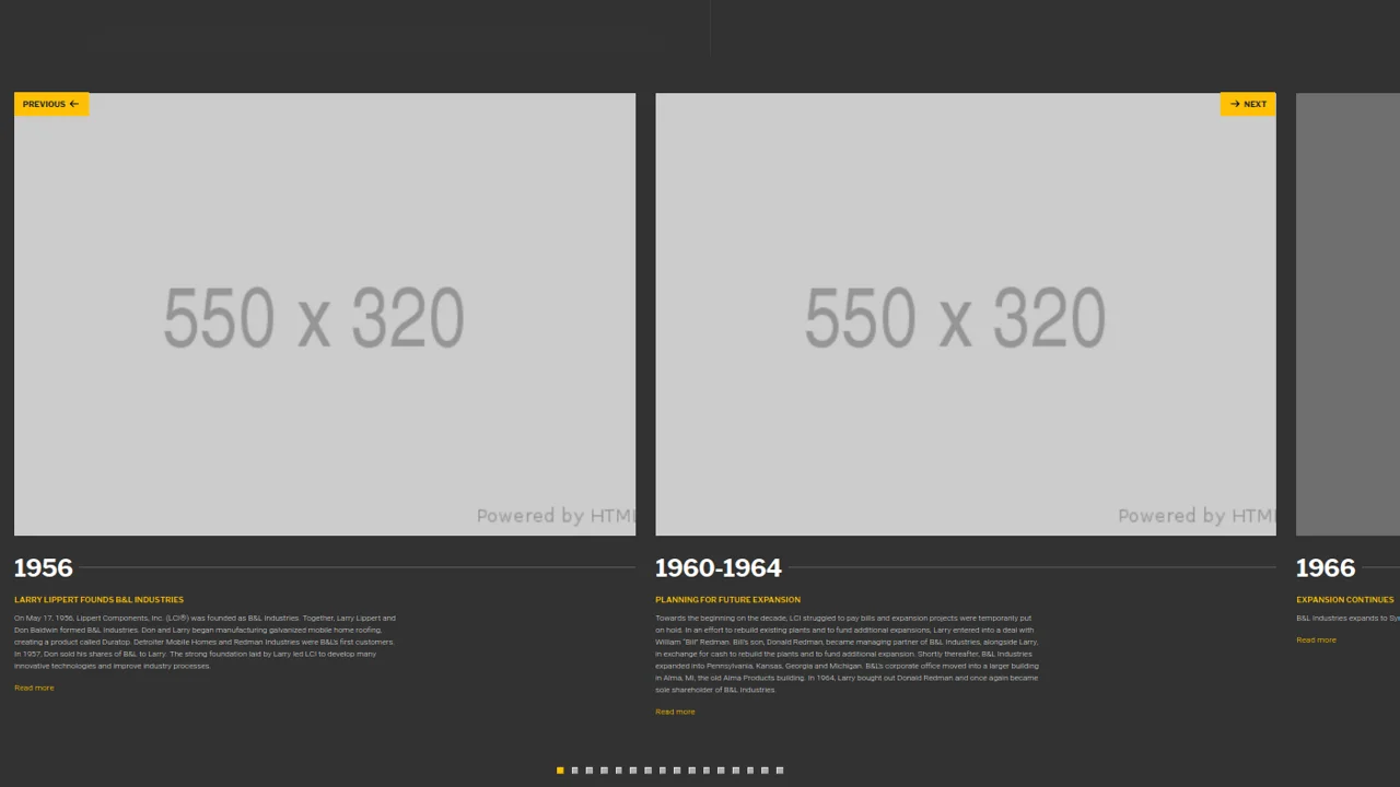 Responsive Horizontal Timeline Using Bootstrap and Slick