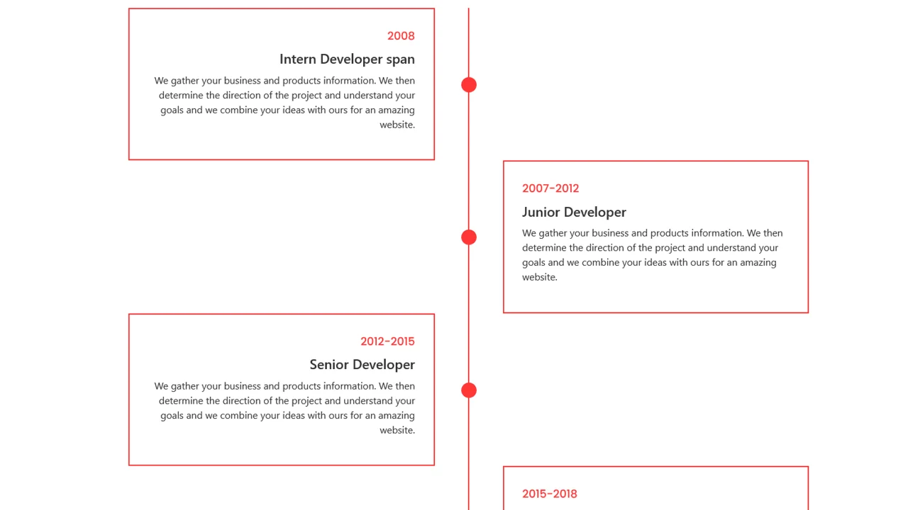 Bootstrap 4 Timeline