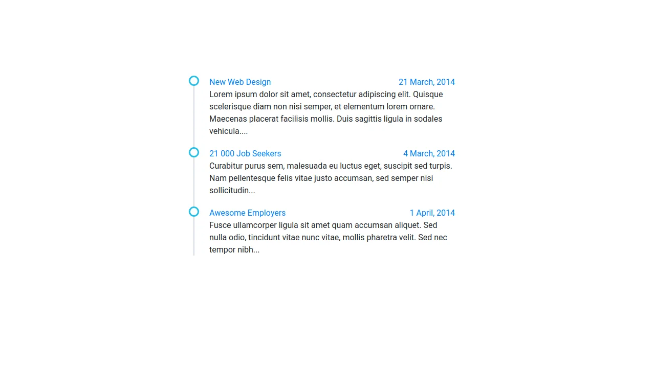 Simple Vertical Timeline