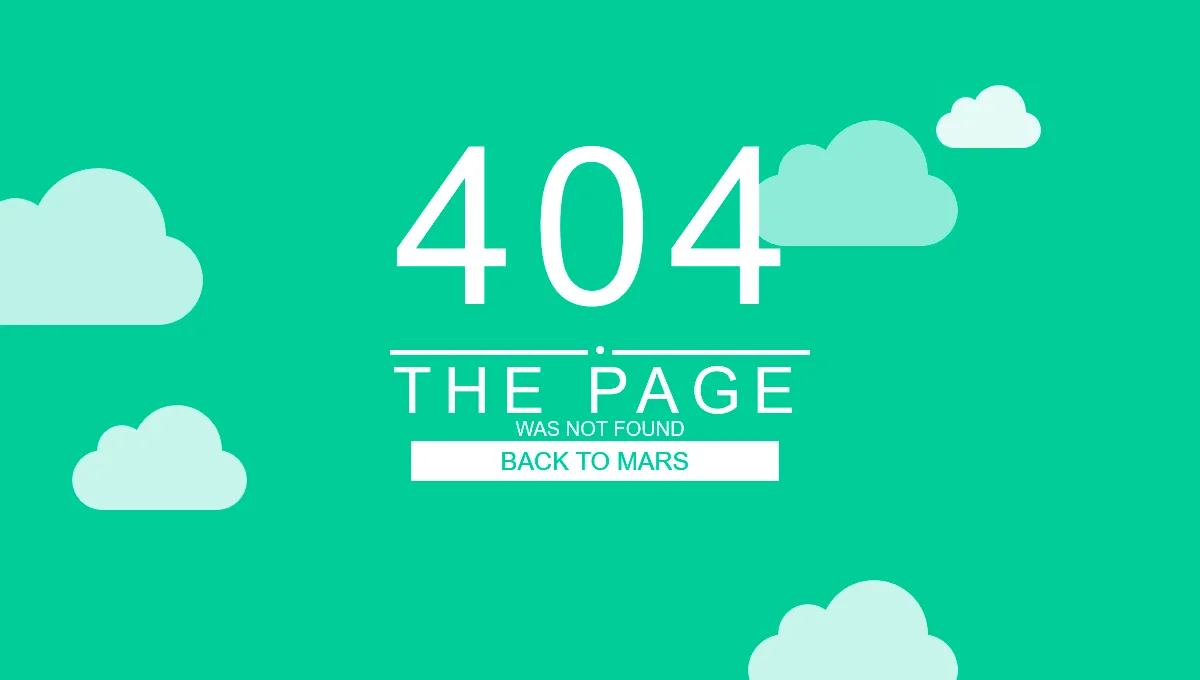 Pure CSS 404 Error Page
