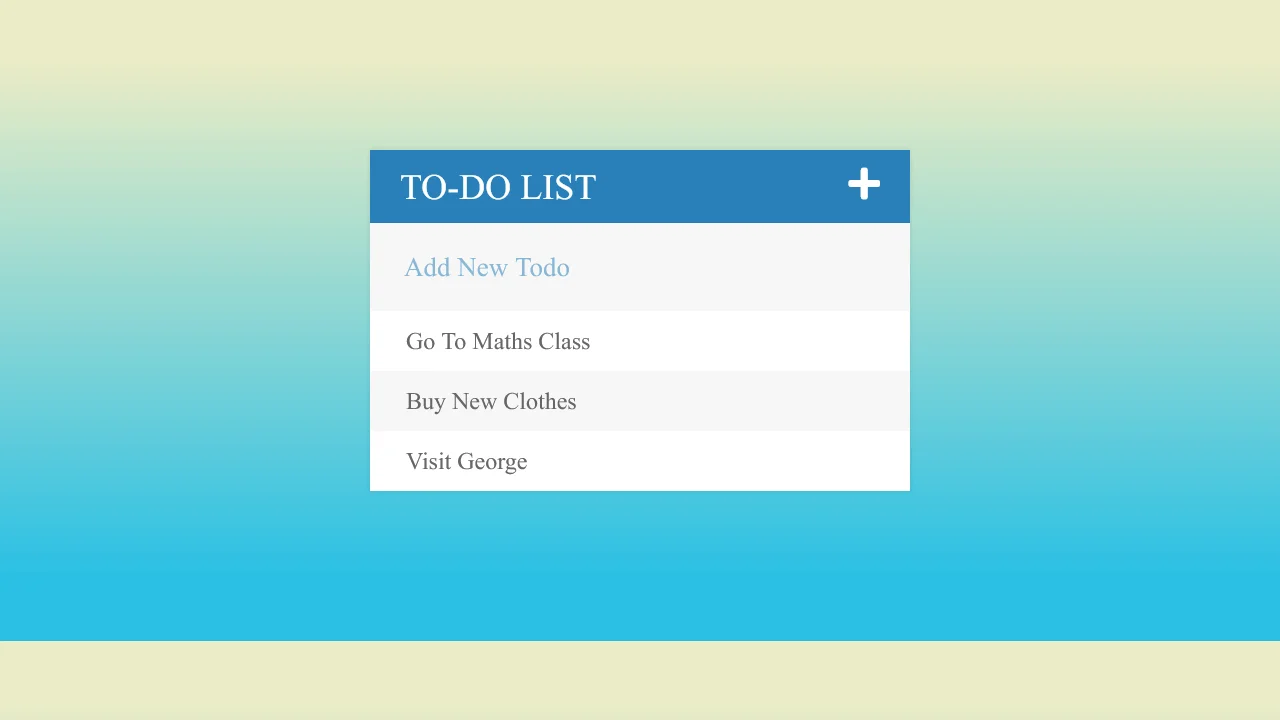 Bootstrap 4 Todo List