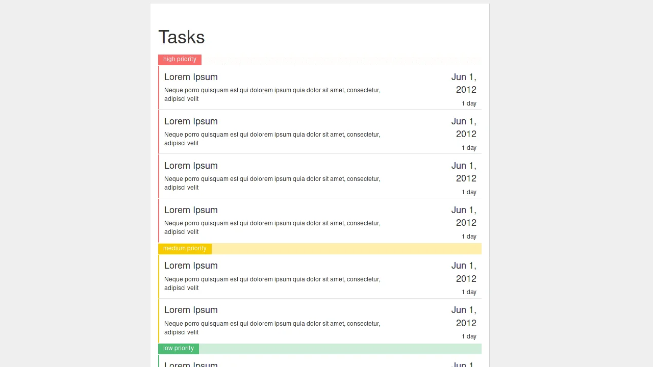 Bootstrap To-Do Tasks