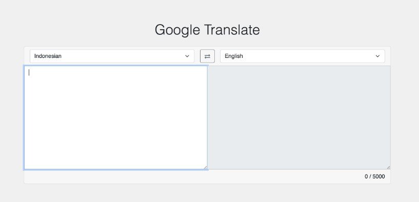 Google Translate Clone using NextJS and Reactstrap