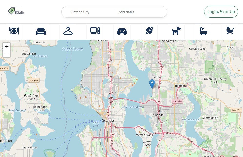 GSale, a full-stack garage sale event organizer application