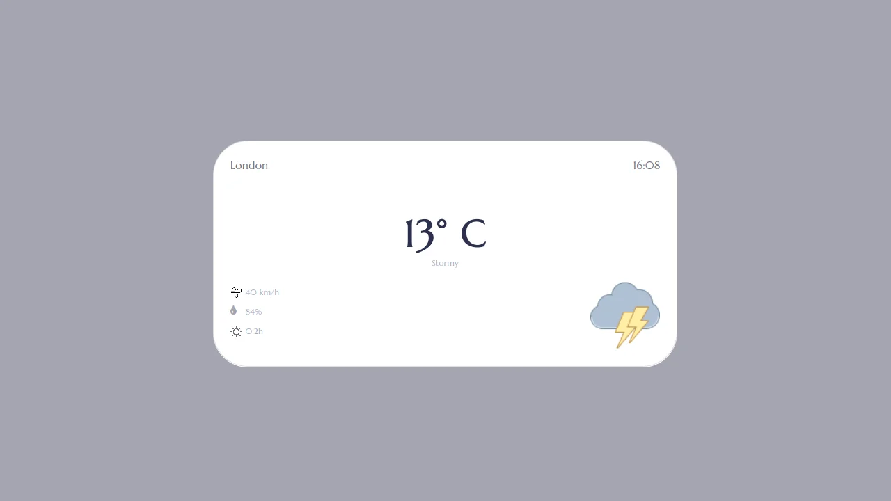 Bootstrap 4 Weather Info