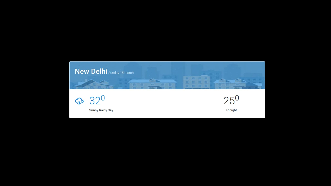 Bootstrap 4 Weather Forecast