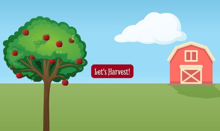 Happy Harvesters Apple Orchard Game Using React