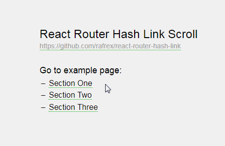 Hash link scroll functionality for React Router