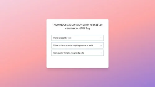 Collection of free Tailwind CSS accordion code examples from Codepen and other resources