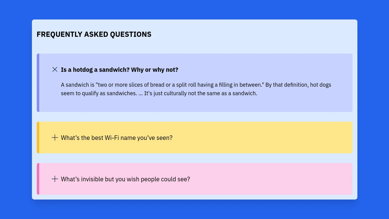 TailwindCSS + SCSS Simple Accordion