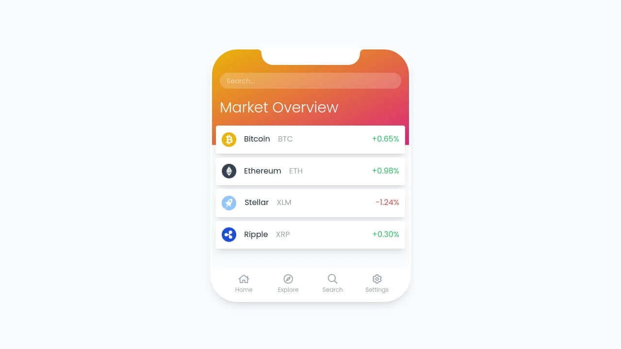 Crypto App Design
