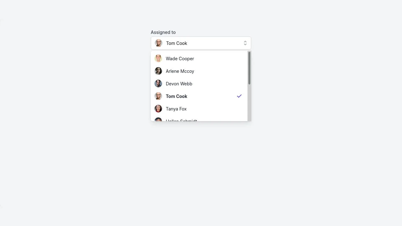 Select Menu Custom with Avatar
