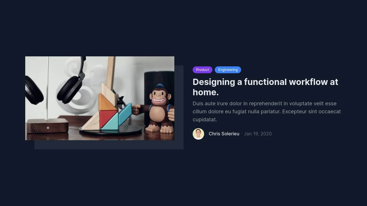 Blog Post with Hover Effect - Tailwind CSS