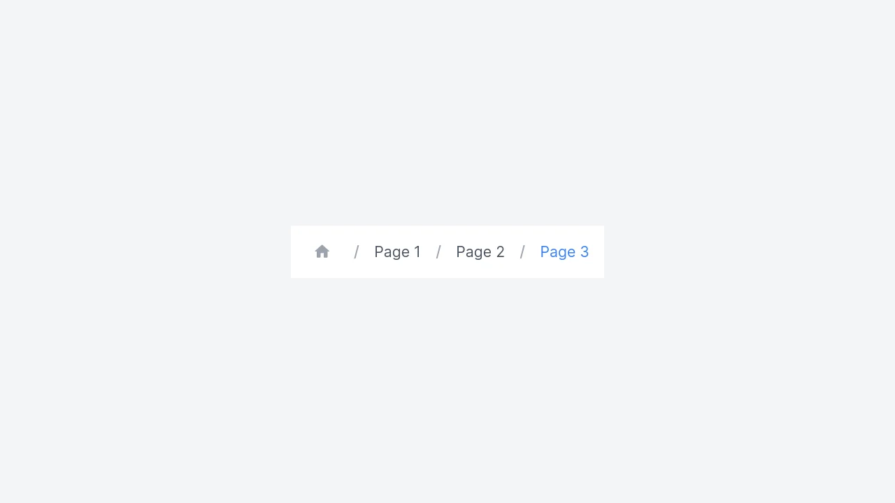 Tailwind CSS Basic Breadcrumbs With Slash Component