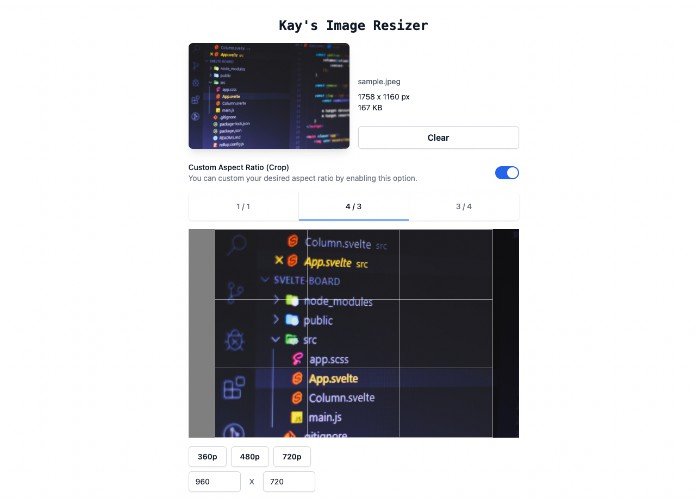 Image resizer with beautiful UI Built Using React.js