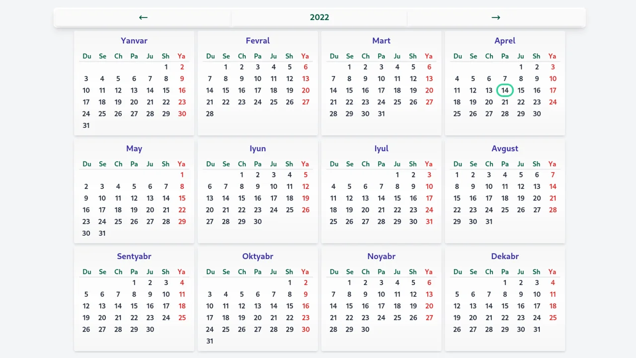 Full Calendar
