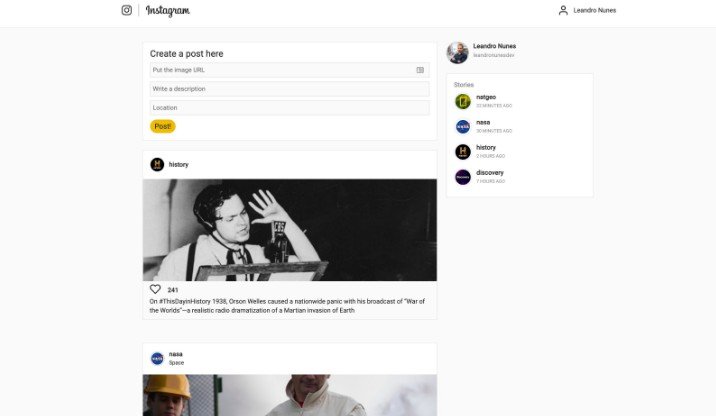 Instagram Clone project using Redux