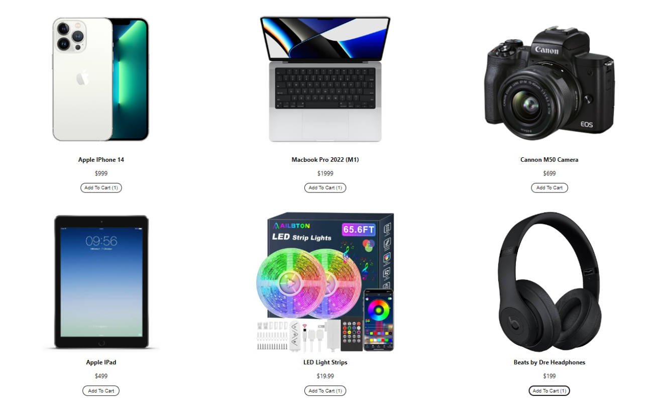 Interactive frontend for an ecommerce website, built using react.js