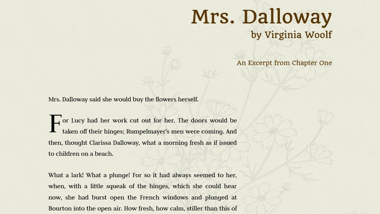 CSS Book Text