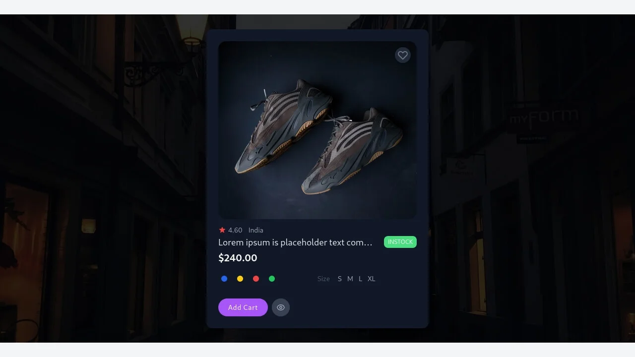 Tailwind CSS Product Card Dark
