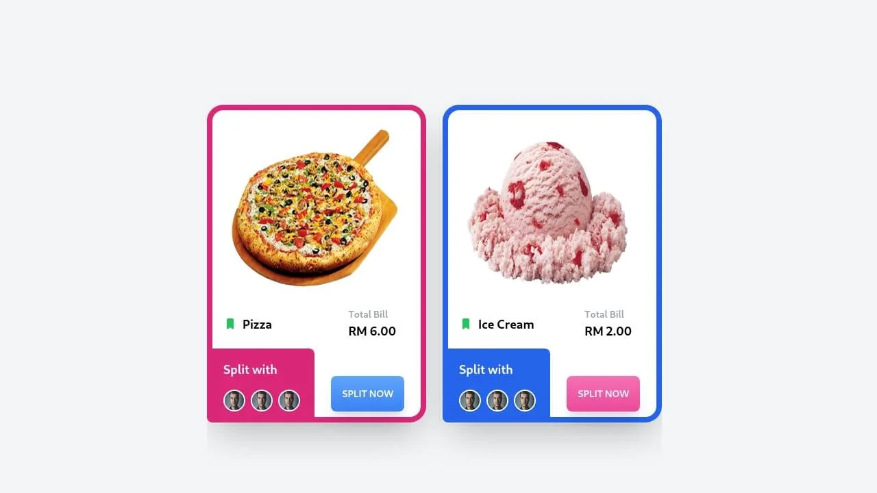 Food Card Using Tailwindcss