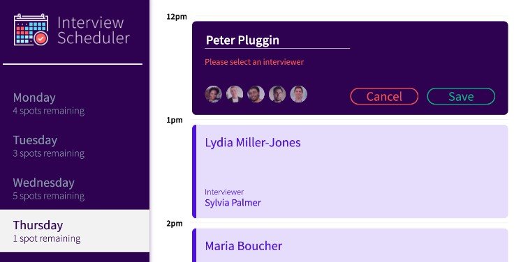 Interview Scheduler: A mock application that allows users to book and cancel interviews