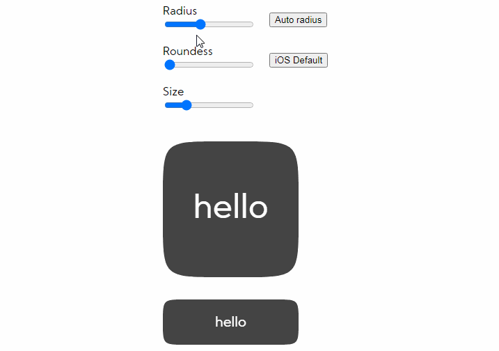 iOS like border-radius corners react component