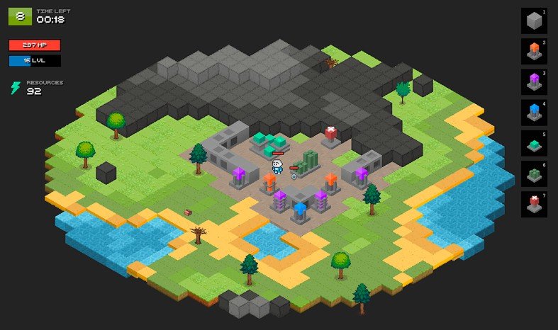 Isometric game built using React and Phaser