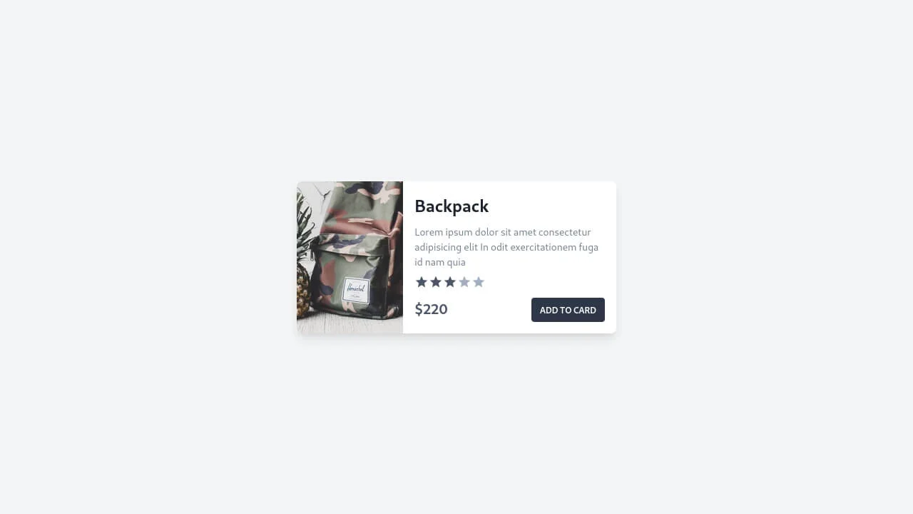 Product Card with Evaluation