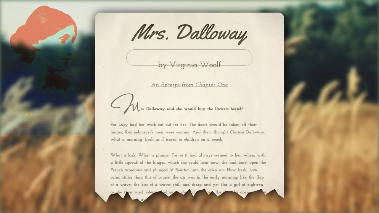 Mrs. Dalloway Aged Paper Reader - Responsive