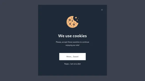 Collection of free Tailwind CSS cookie consent components from Codepen and other resources