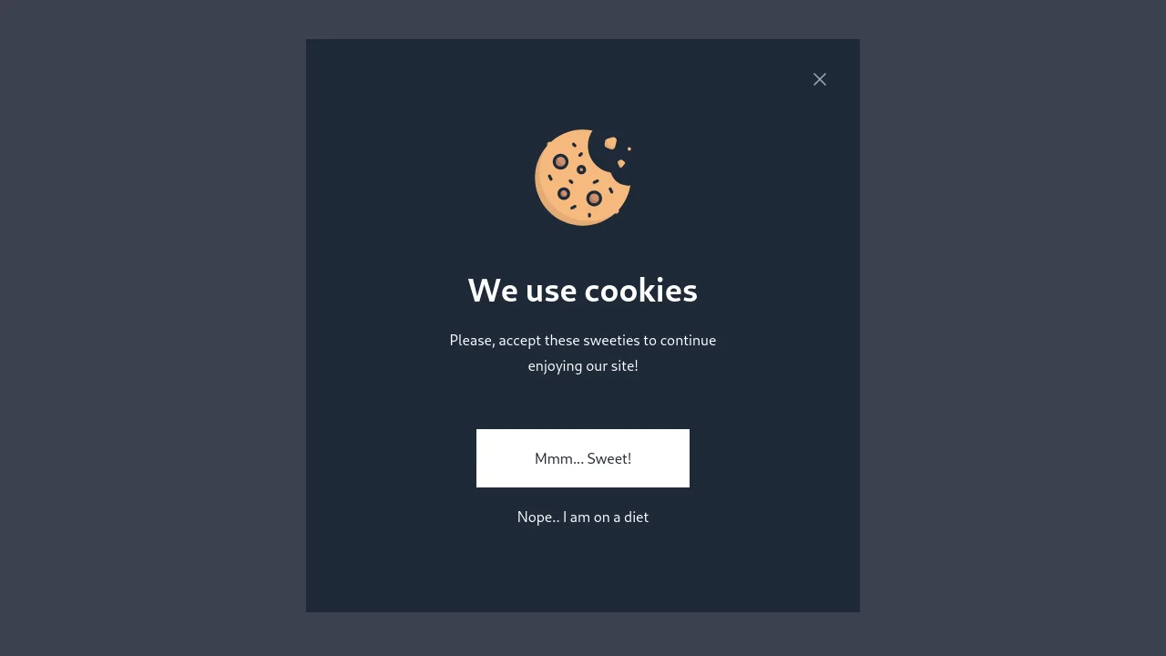Free Tailwind CSS Cookies Component