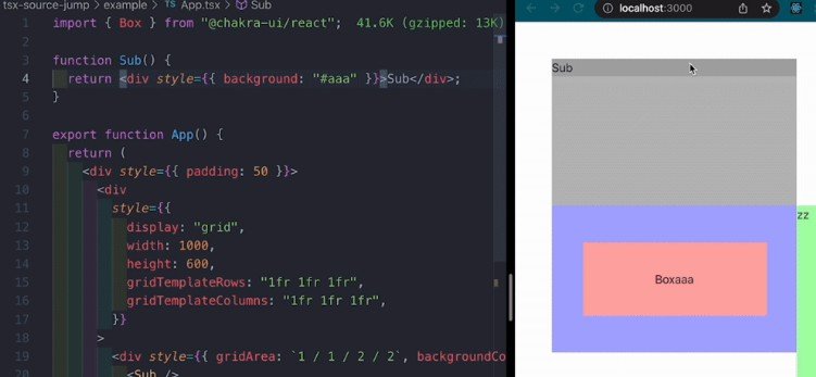 Jump from the HTML element to the source code of the generator