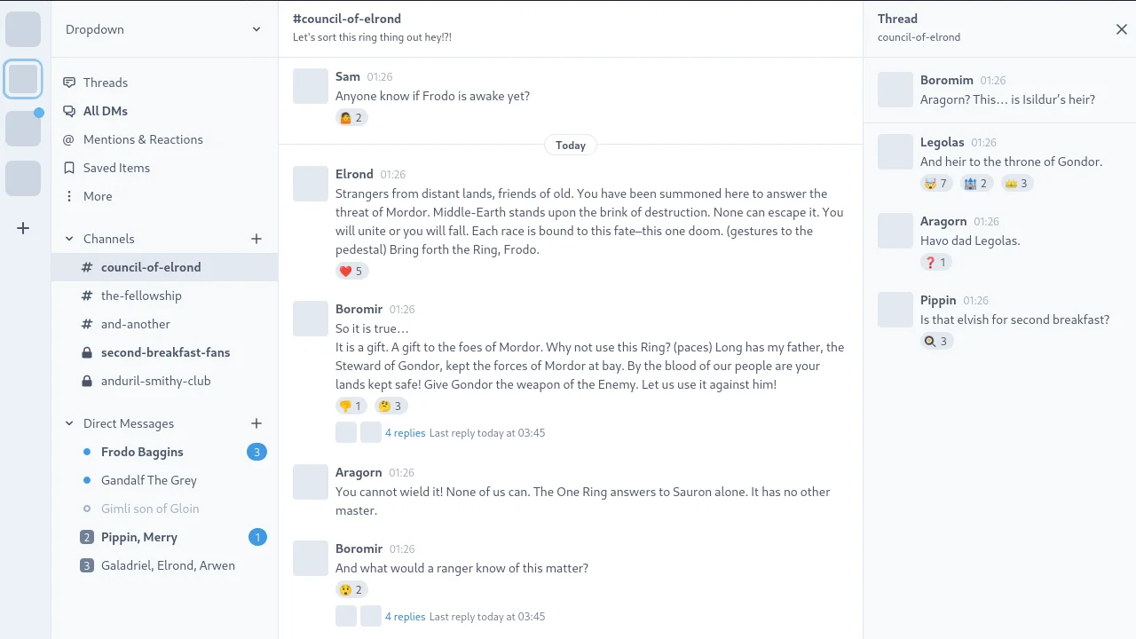 Lo-fi Slack UI with Tailwind CSS