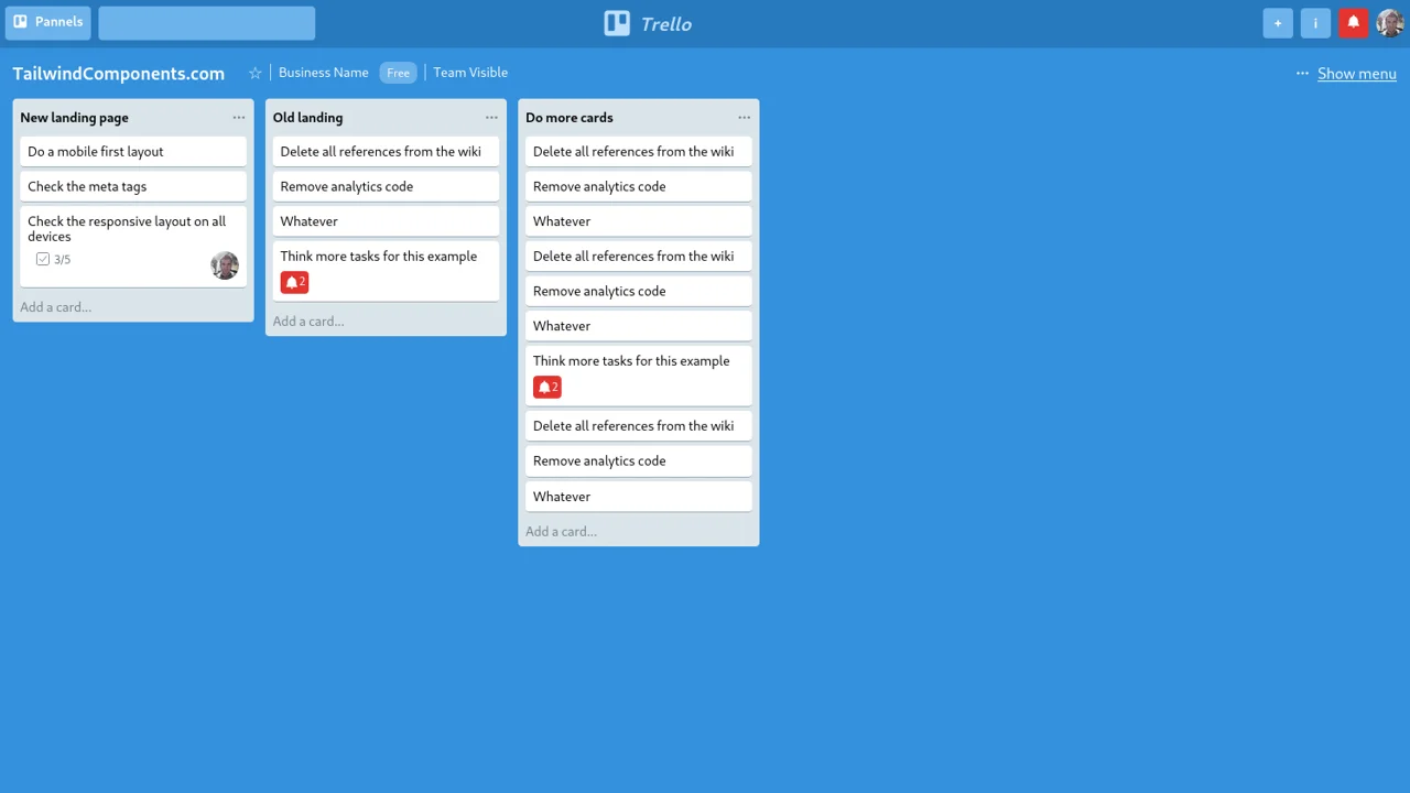 Trello Panel Clone
