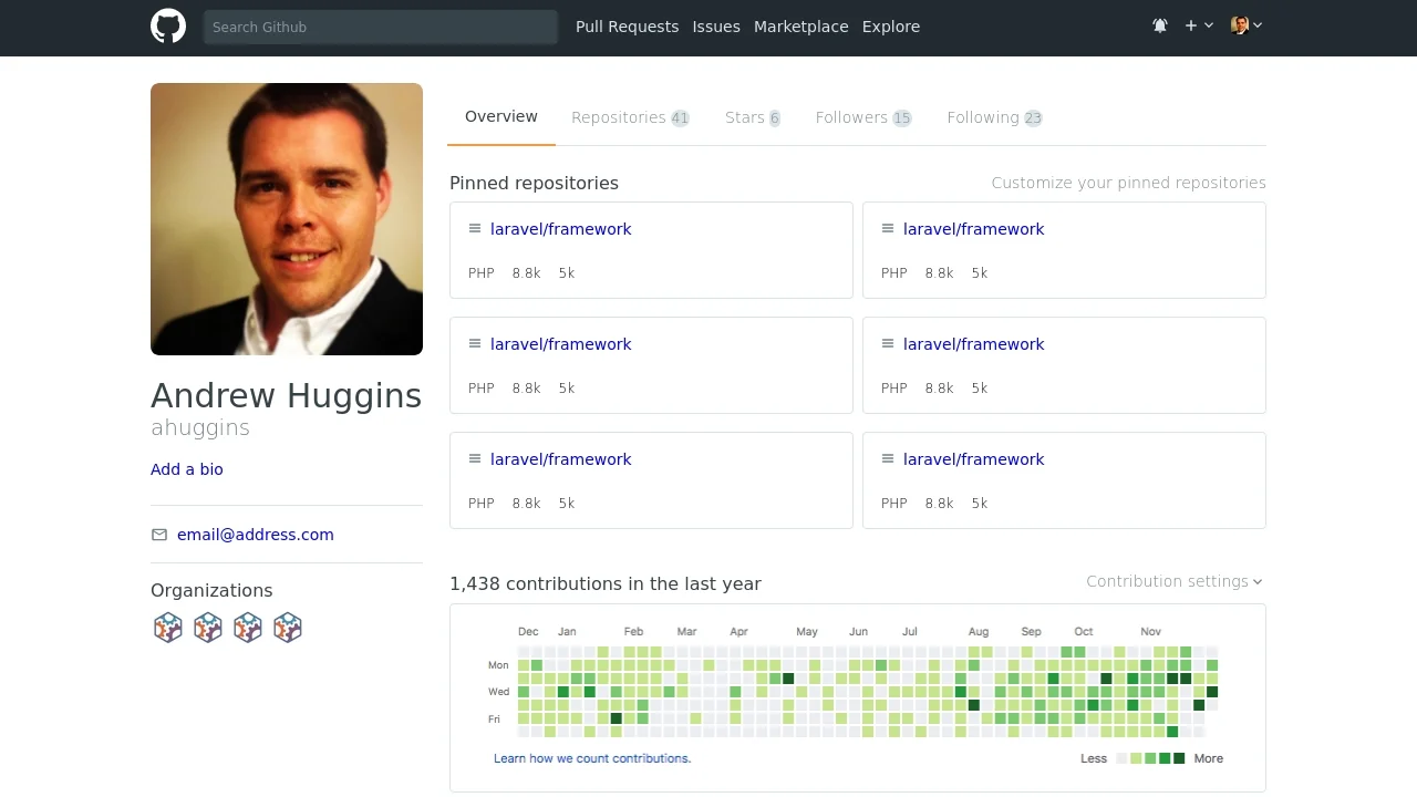 Github Profile Clone