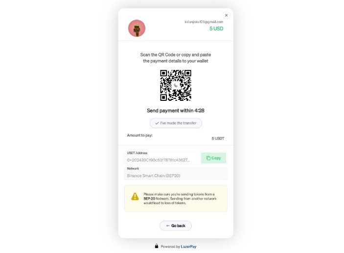 Lazerpay SDK allows you accept payments easily in your react application