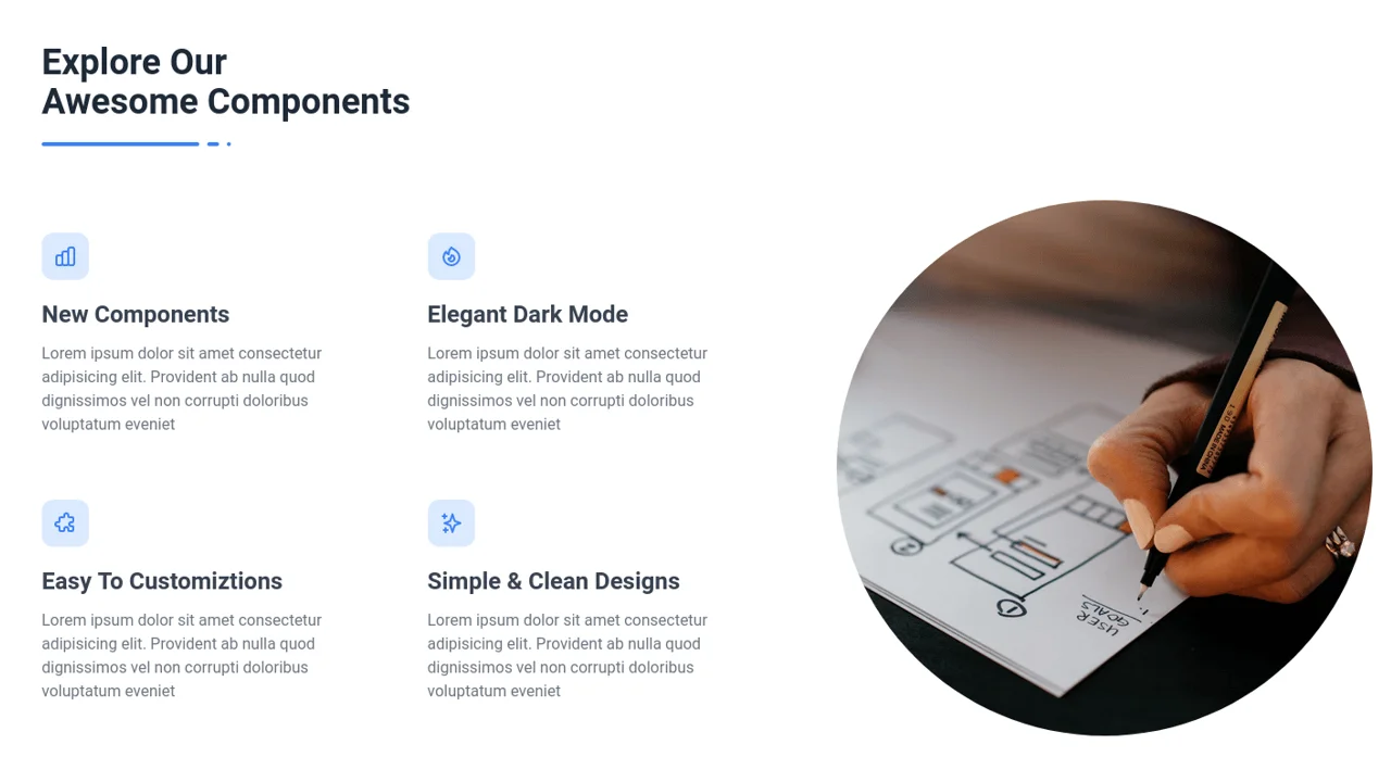 Feature Grid List with Image