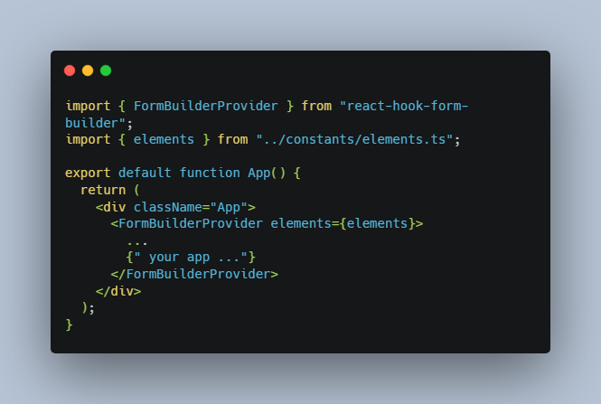 Light weight schema Form builder for react-hook-form