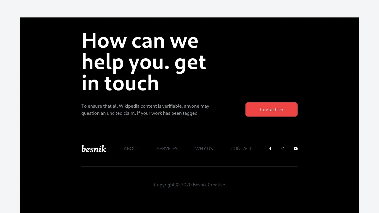 Footer Component - Tailwind CSS